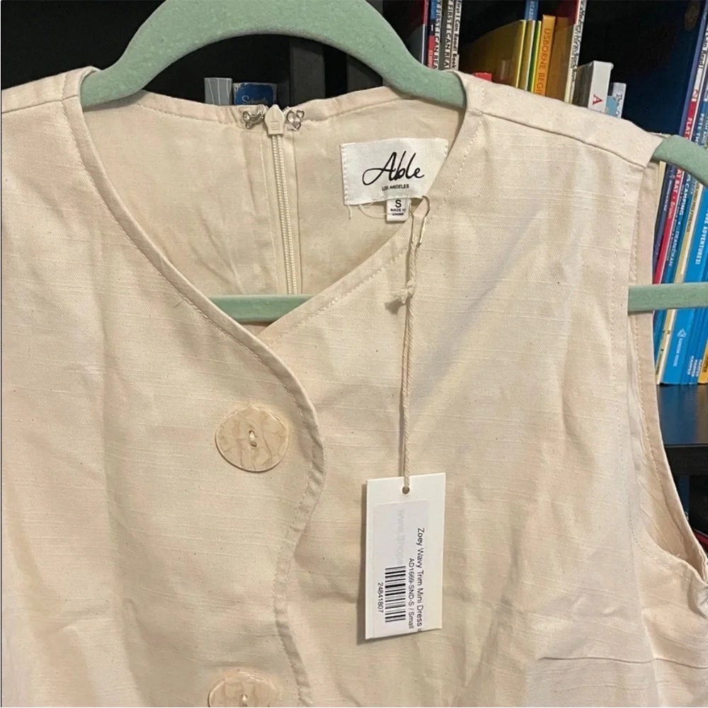 Worth Collective Cream Button-Front Mini Dress - Picture 4 of 7